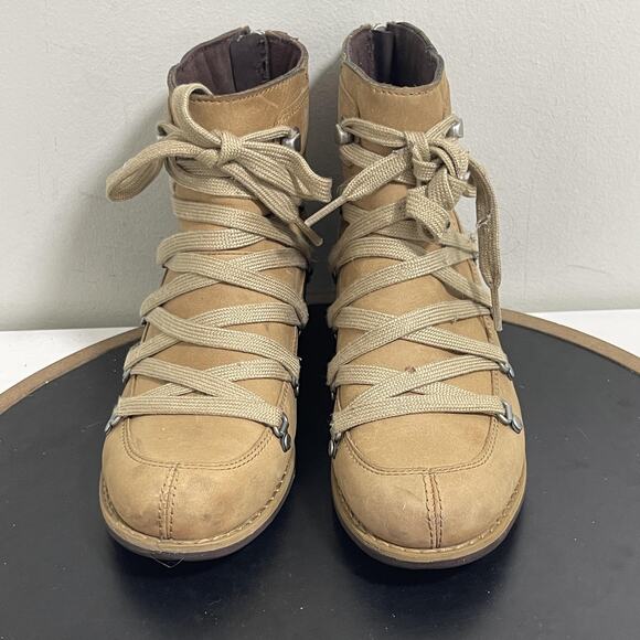 Merrell Boots Womens Size 5 Tan Leather Lace Up Ankle Lug Heel Outdoor J001736 - Picture 3 of 11